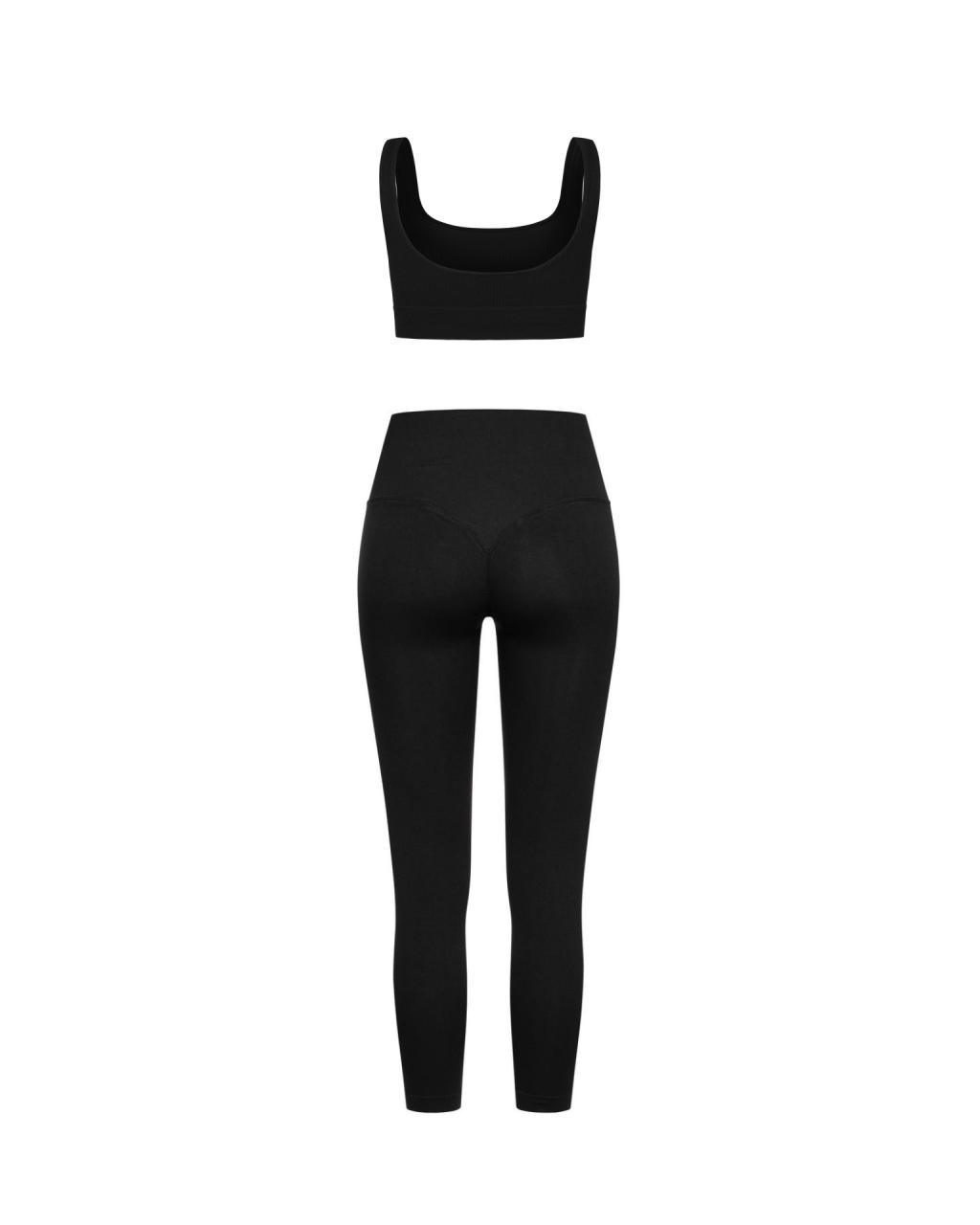 Комплект Black Push Up Top Ribbed
