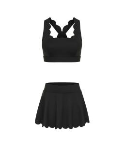 Комплект Wave Skirt Cross Back Black