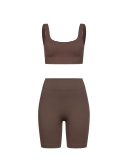 Комплект Coffee Shorts Top Ribbed