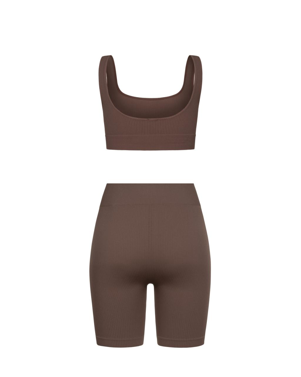 Комплект Coffee Shorts Top Ribbed